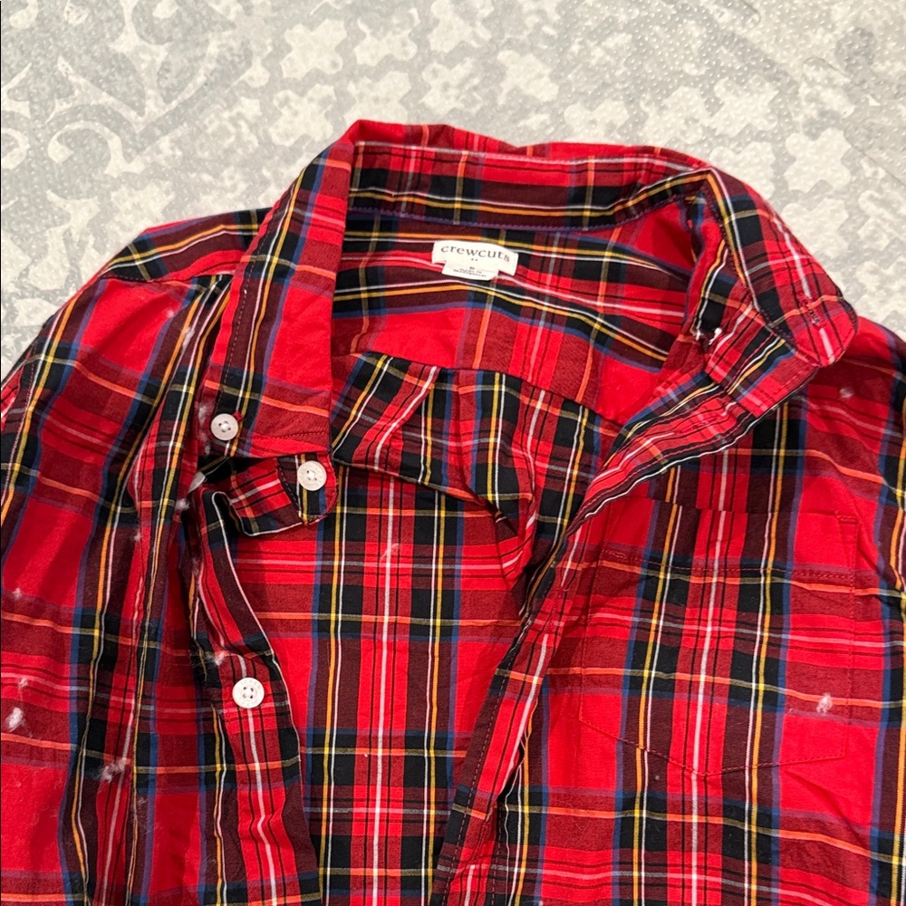 Crewcuts Vibrant Red Plaid Casual Shirt